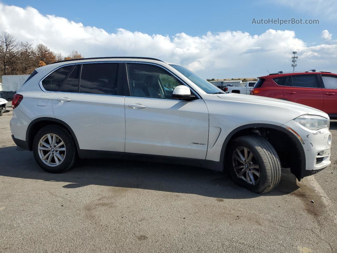 2014 Bmw X5 Xdrive35i White vin: 5UXKR0C53E0H22299