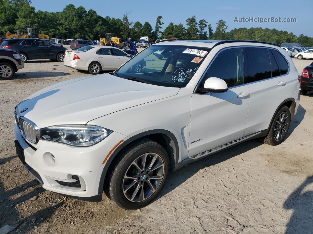 2014 Bmw X5 Xdrive35i White vin: 5UXKR0C53E0H26210