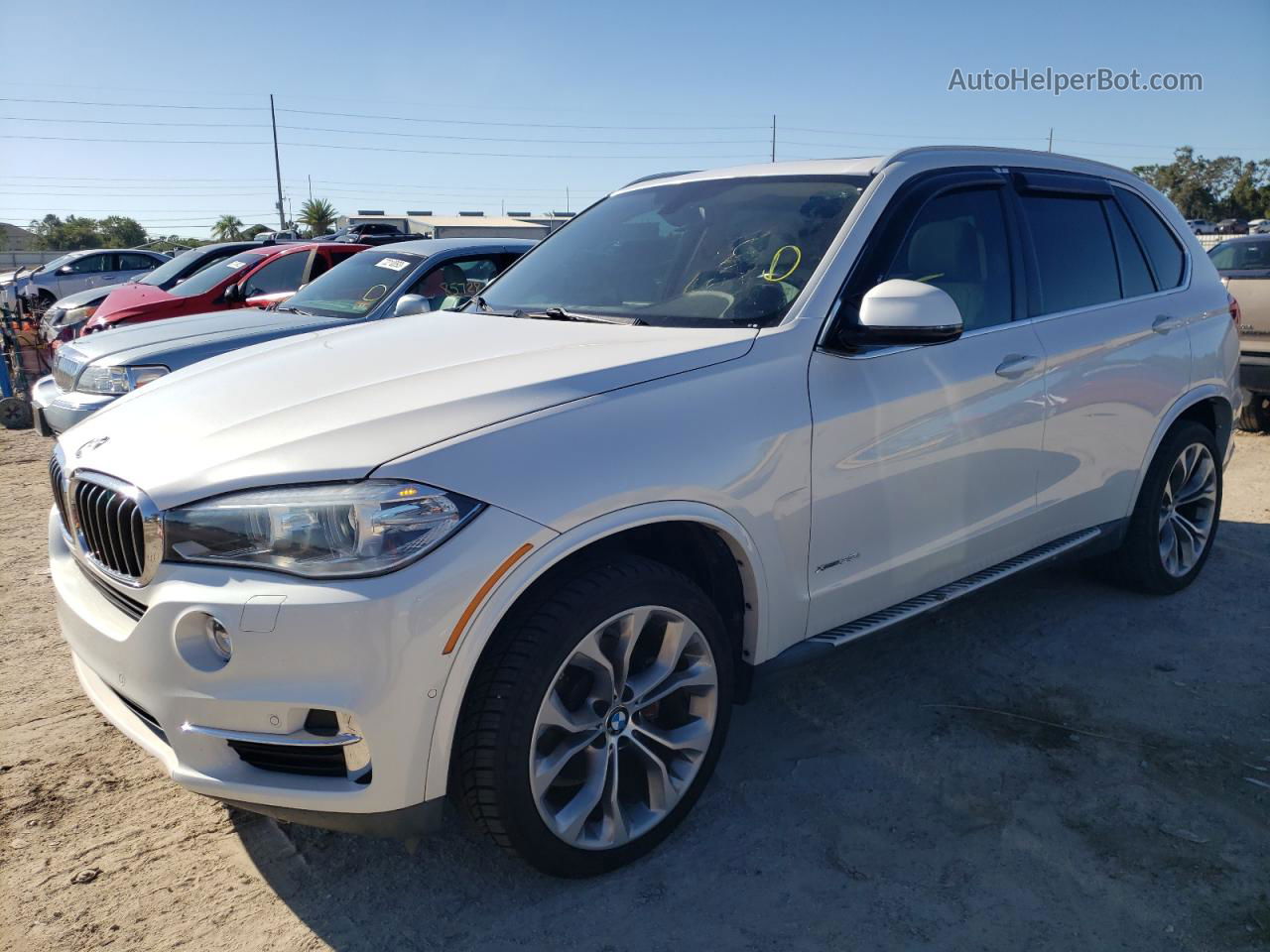 2014 Bmw X5 Xdrive35i White vin: 5UXKR0C53E0K47816