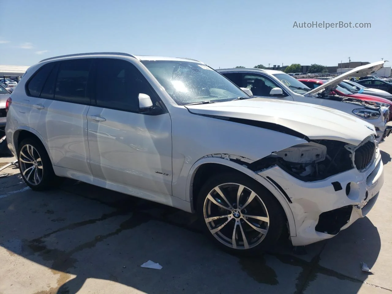 2015 Bmw X5 Xdrive35i White vin: 5UXKR0C53F0P04335