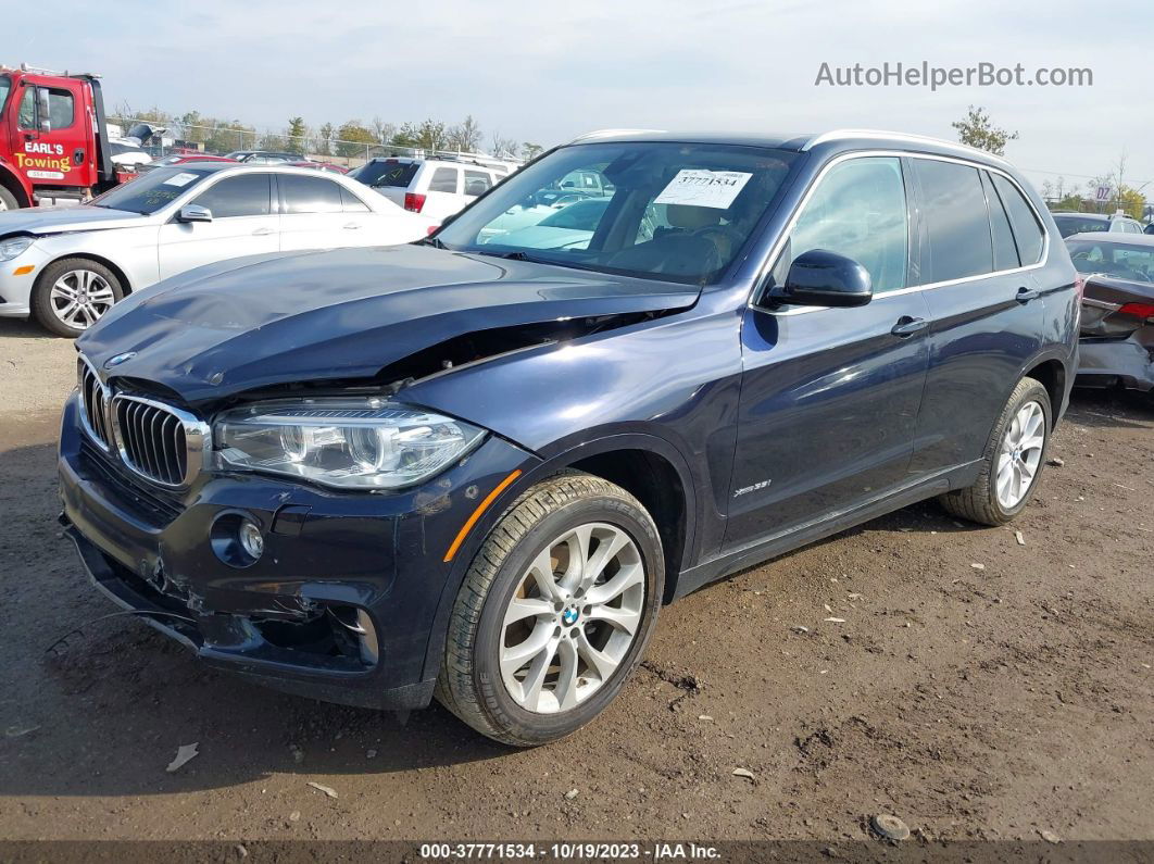 2015 Bmw X5 Xdrive35i Синий vin: 5UXKR0C53F0P07428