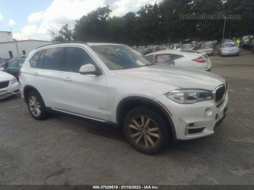 2014 Bmw X5 Xdrive35i White vin: 5UXKR0C54E0H19802