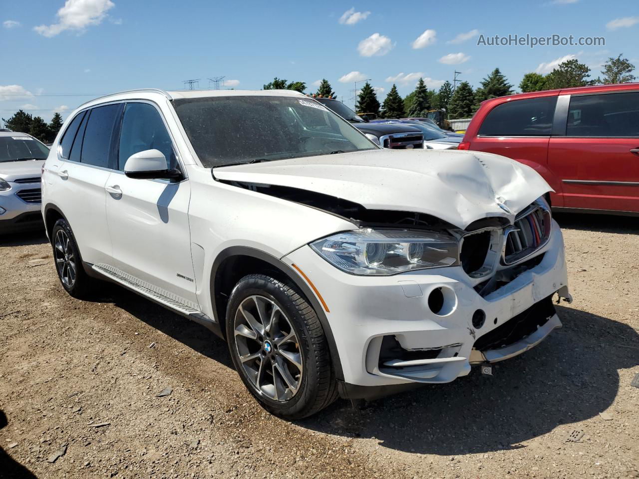 2015 Bmw X5 Xdrive35i White vin: 5UXKR0C54F0P03758