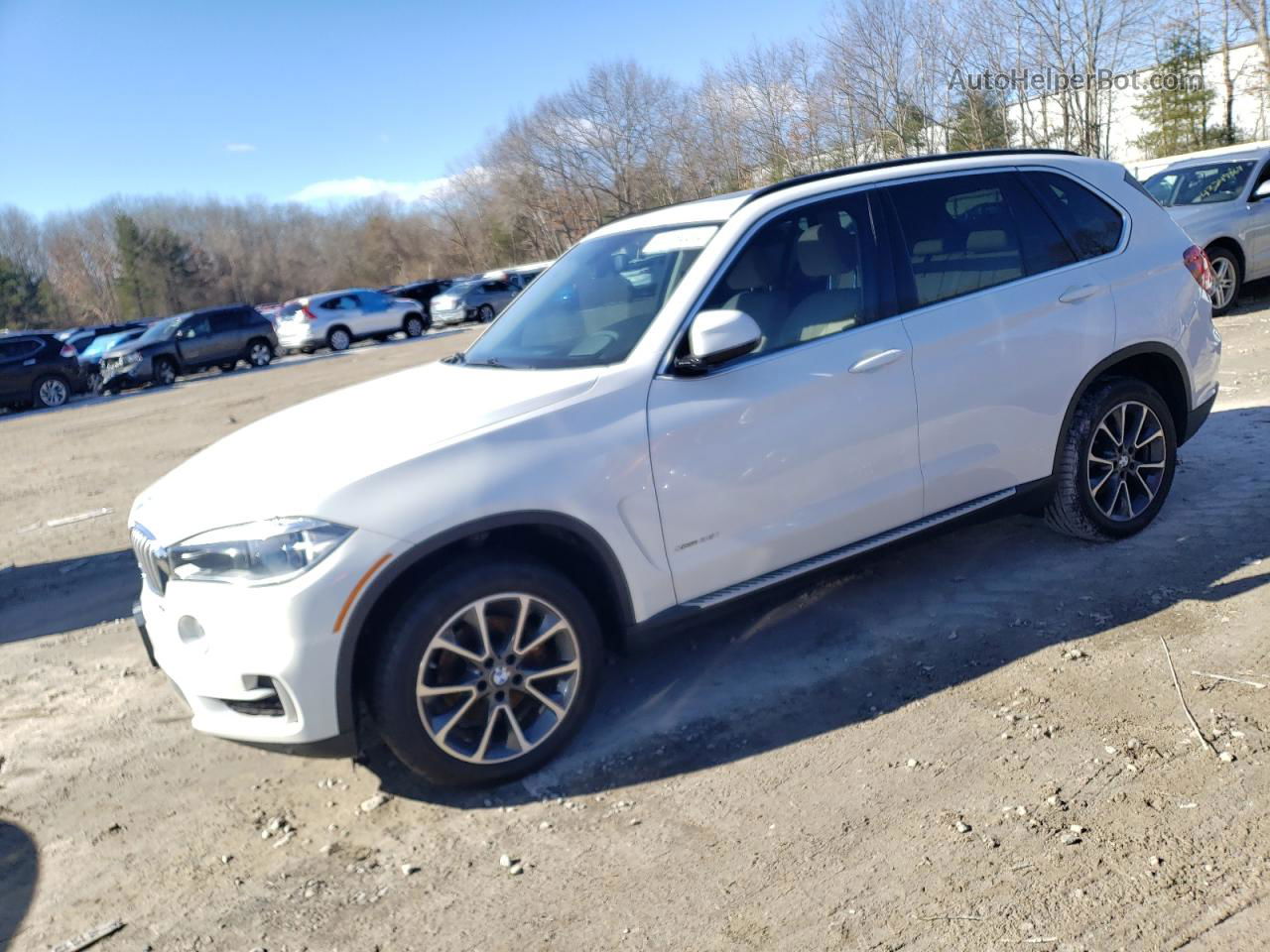 2014 Bmw X5 Xdrive35i White vin: 5UXKR0C55E0H15709