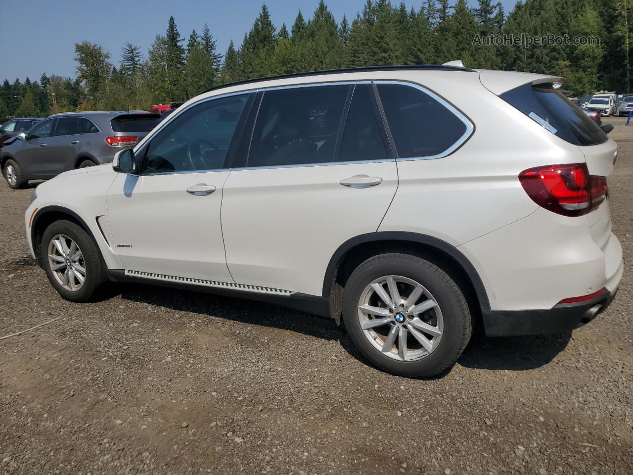 2014 Bmw X5 Xdrive35i White vin: 5UXKR0C55E0H23843