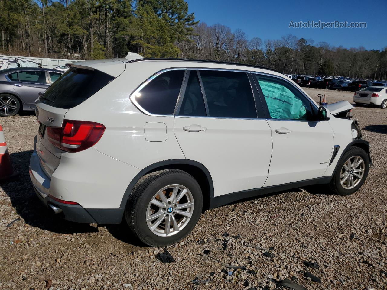 2015 Bmw X5 Xdrive35i White vin: 5UXKR0C55F0P08550