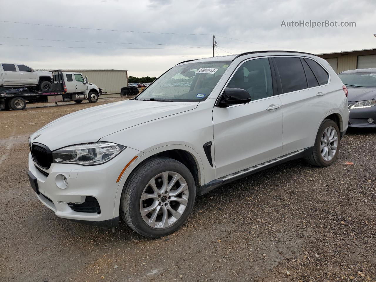 2014 Bmw X5 Xdrive35i White vin: 5UXKR0C56E0H18862