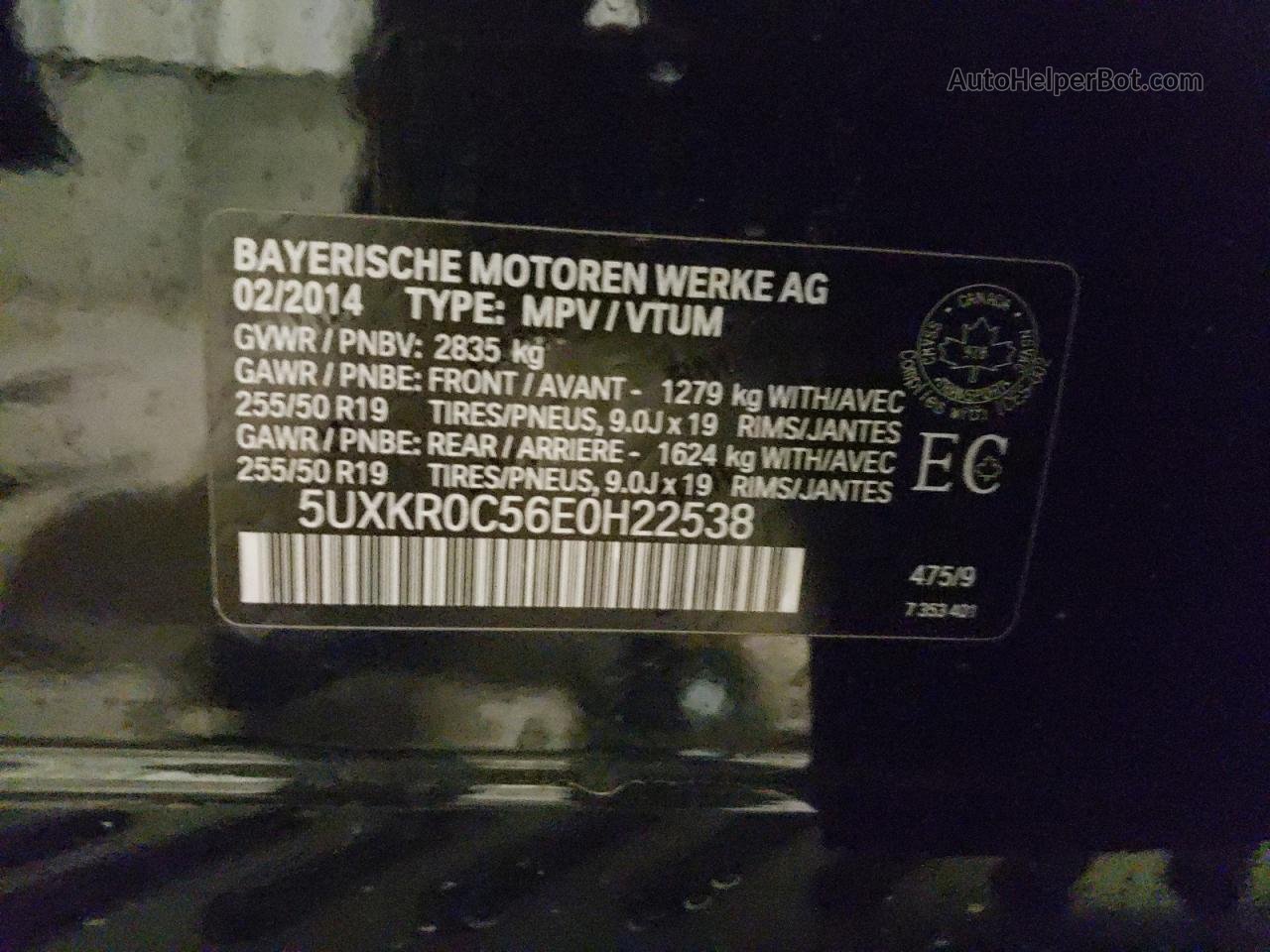 2014 Bmw X5 Xdrive35i Black vin: 5UXKR0C56E0H22538