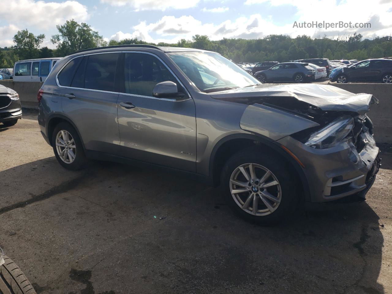 2015 Bmw X5 Xdrive35i Silver vin: 5UXKR0C56F0K52655