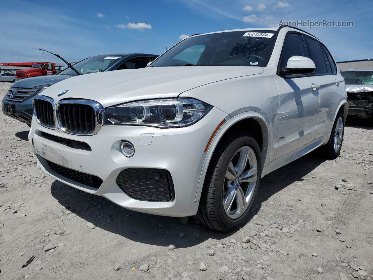 2015 Bmw X5 Xdrive35i White vin: 5UXKR0C56F0K55006