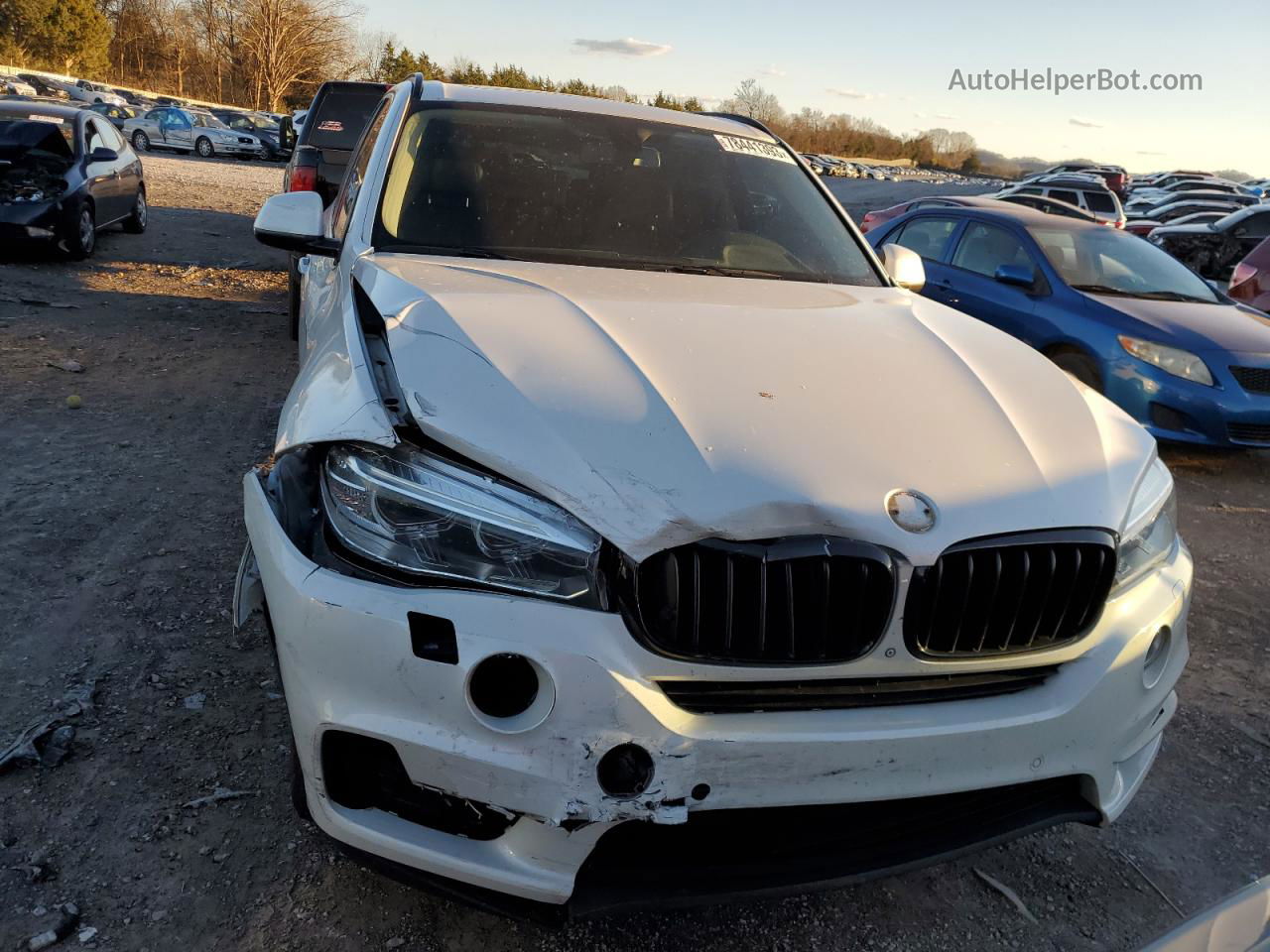 2015 Bmw X5 Xdrive35i White vin: 5UXKR0C56F0K63526