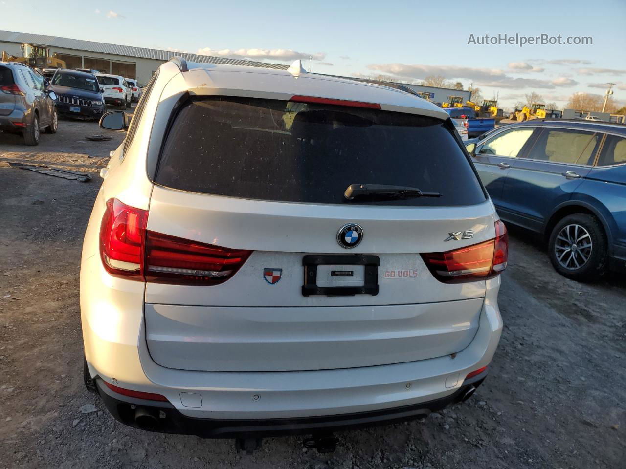 2015 Bmw X5 Xdrive35i White vin: 5UXKR0C56F0K63526