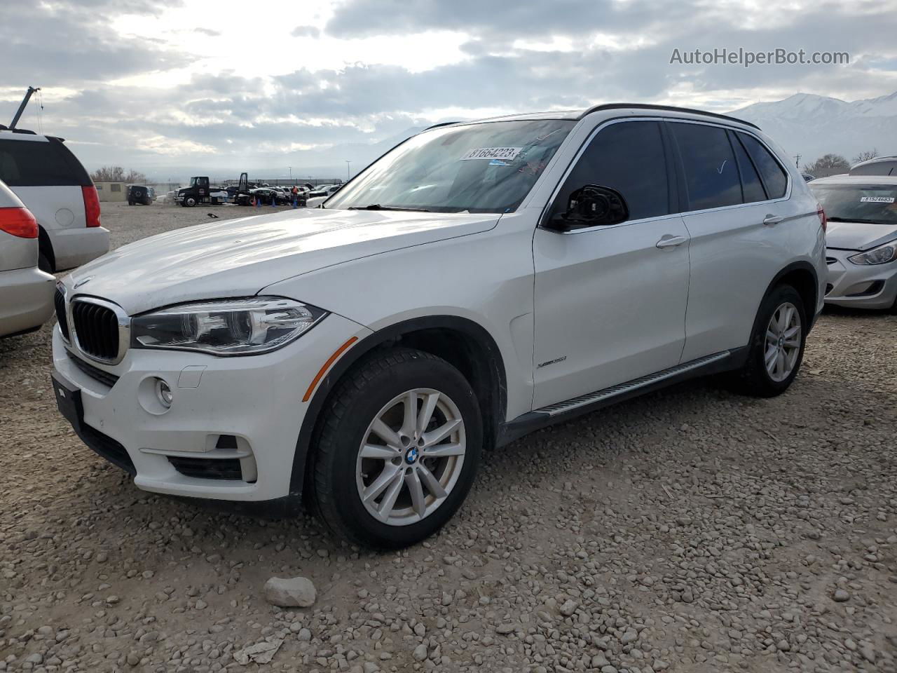 2015 Bmw X5 Xdrive35i White vin: 5UXKR0C56F0P02465