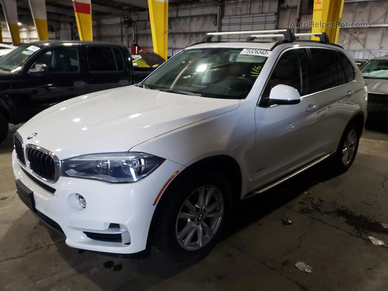 2014 Bmw X5 Xdrive35i White vin: 5UXKR0C57E0C28138