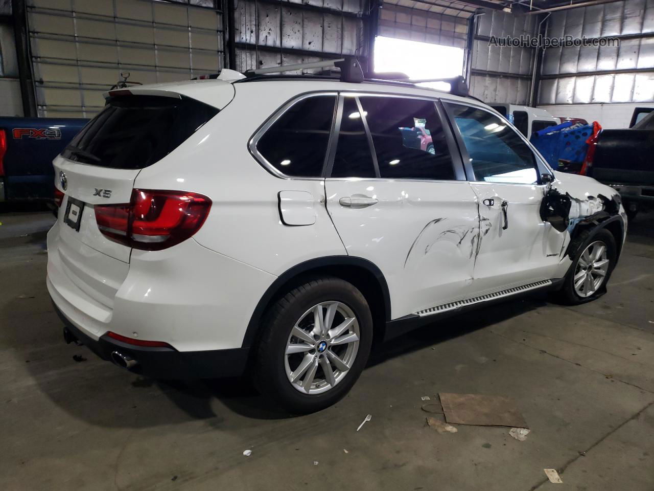 2014 Bmw X5 Xdrive35i White vin: 5UXKR0C57E0C28138