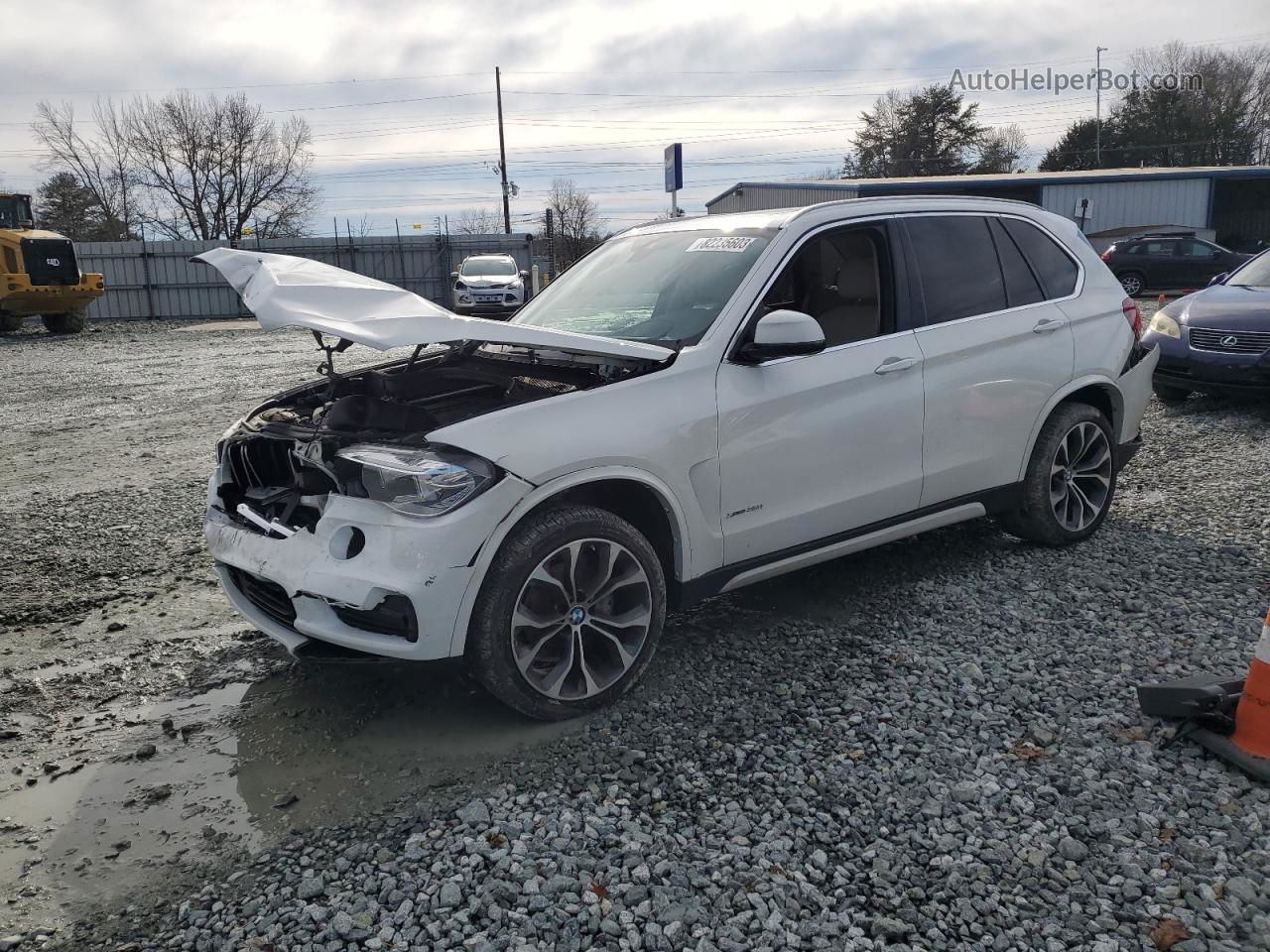 2014 Bmw X5 Xdrive35i White vin: 5UXKR0C57E0K48628