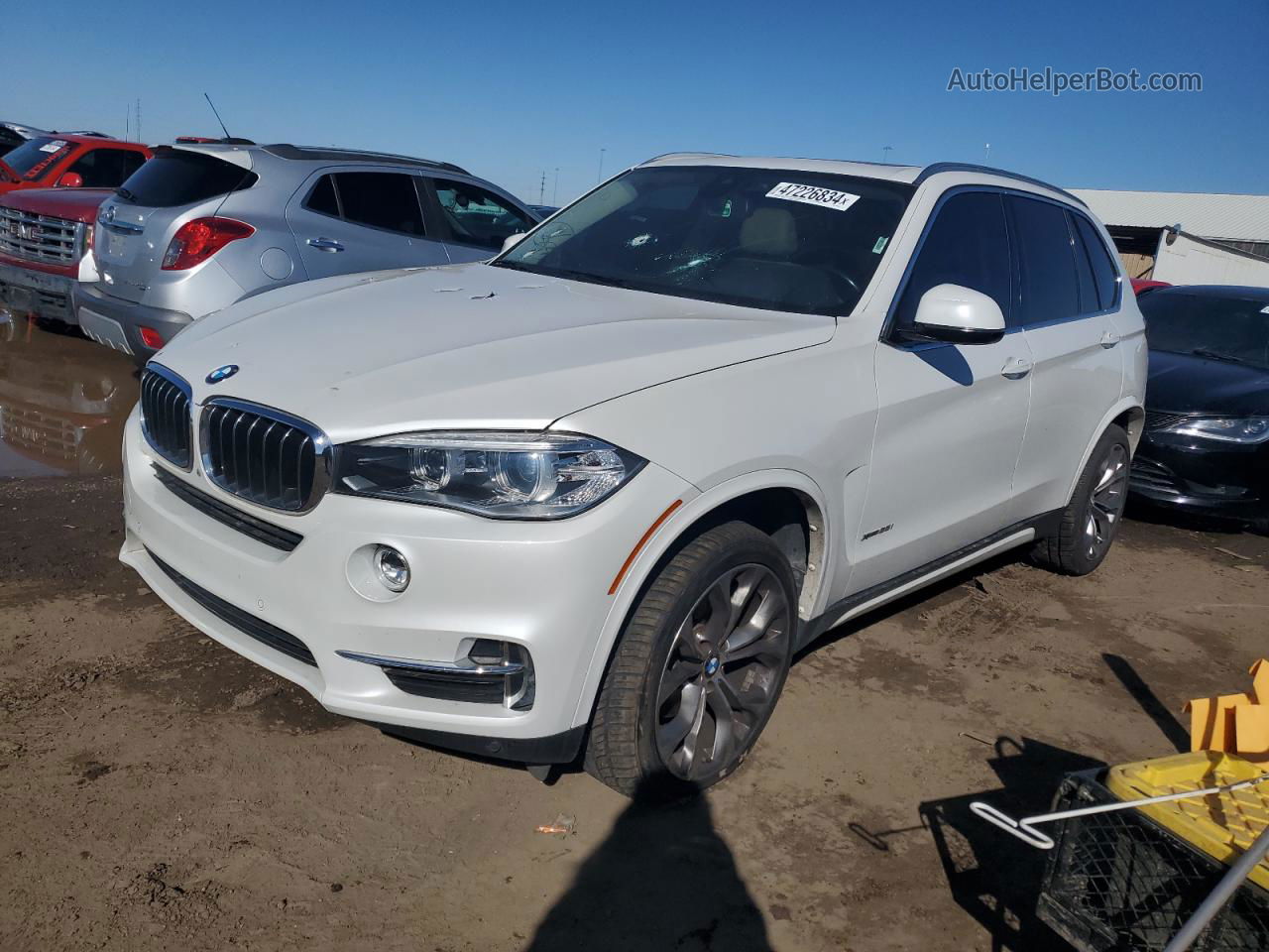 2014 Bmw X5 Xdrive35i White vin: 5UXKR0C57E0K50413