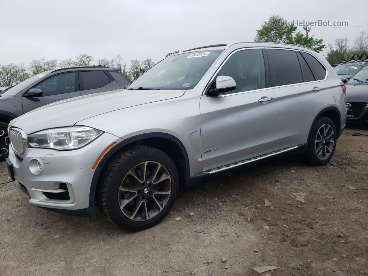 2014 Bmw X5 Xdrive35i Silver vin: 5UXKR0C57E0K51870