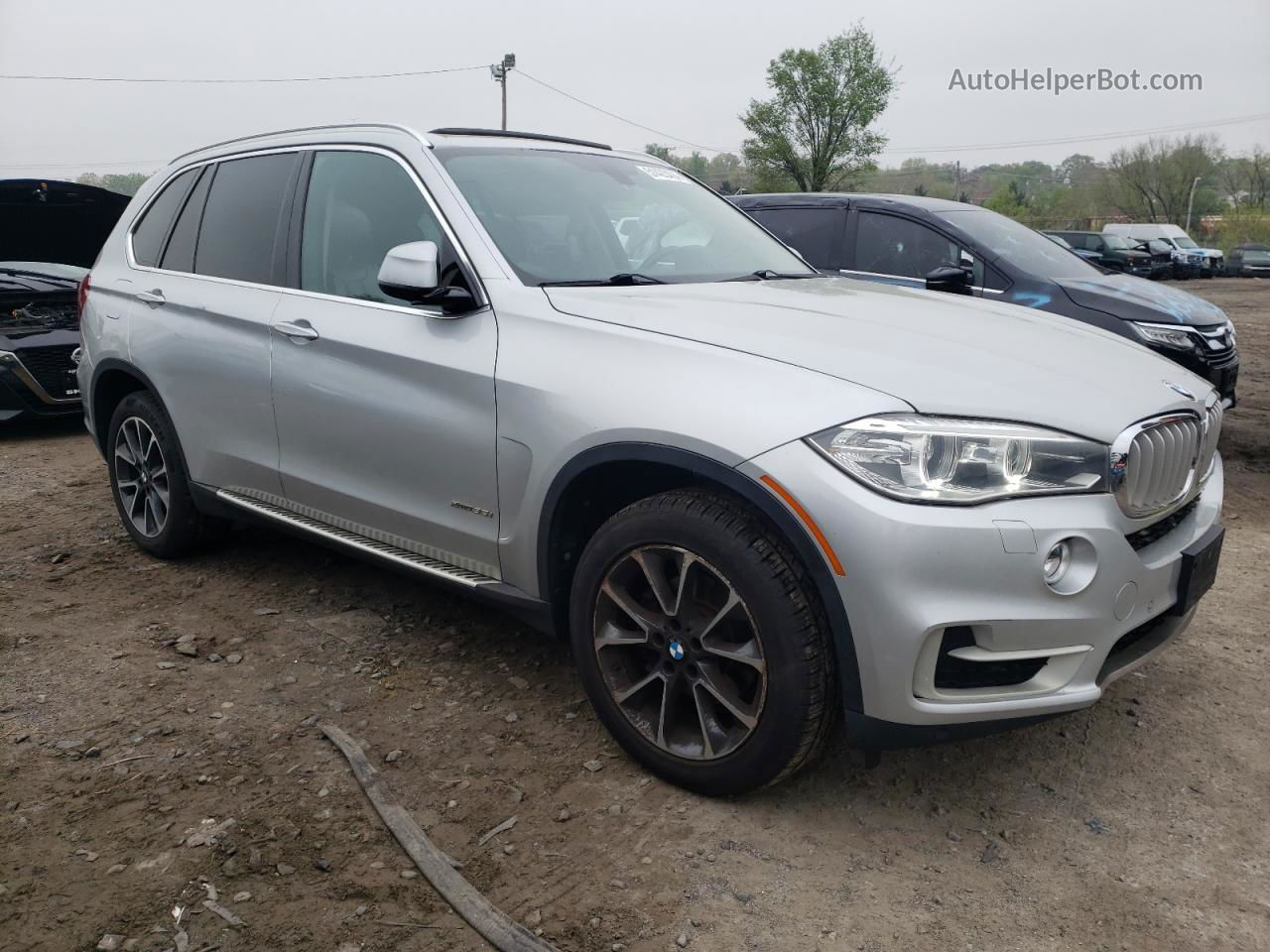 2014 Bmw X5 Xdrive35i Silver vin: 5UXKR0C57E0K51870