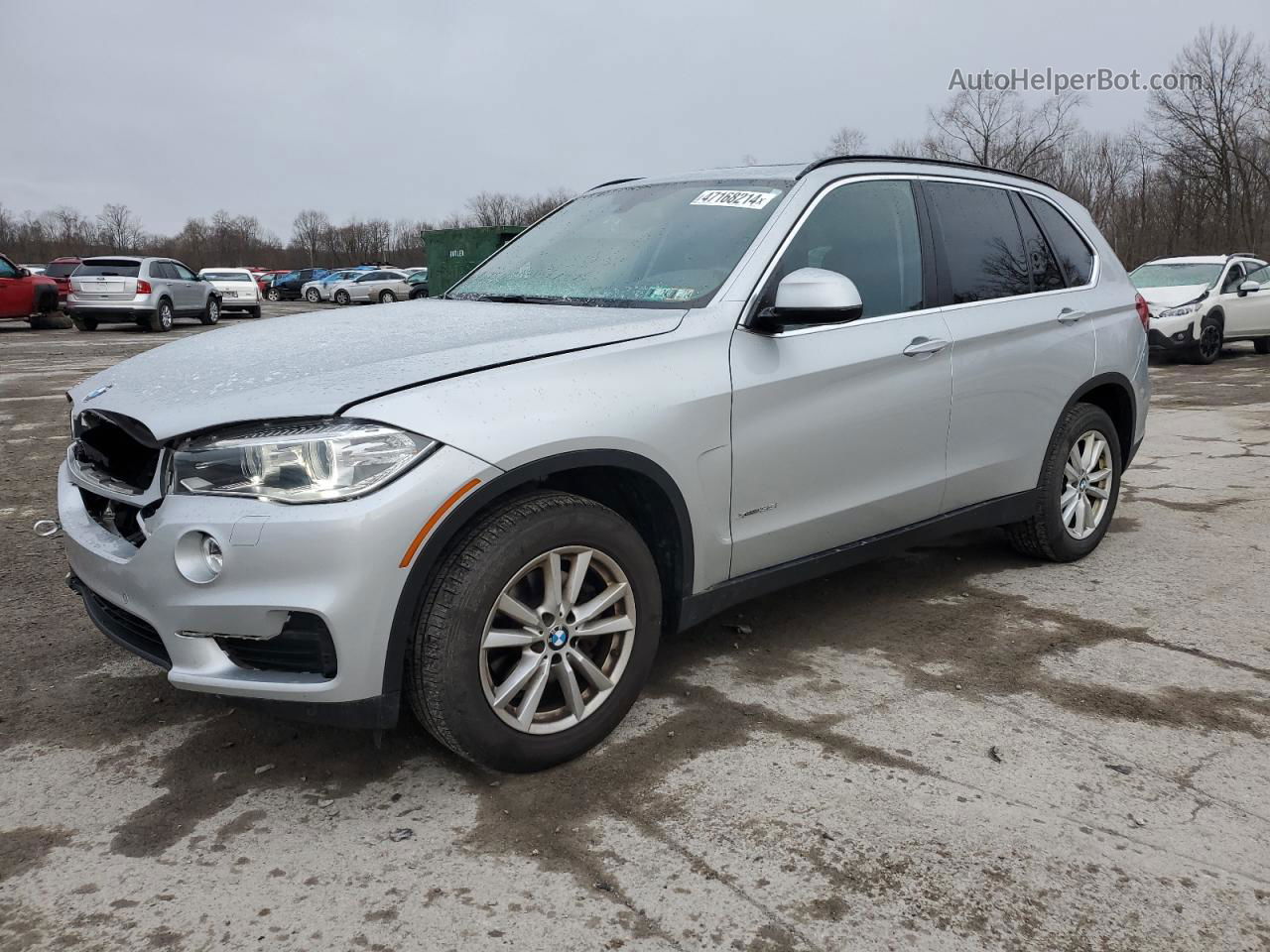 2015 Bmw X5 Xdrive35i Silver vin: 5UXKR0C57F0K52762