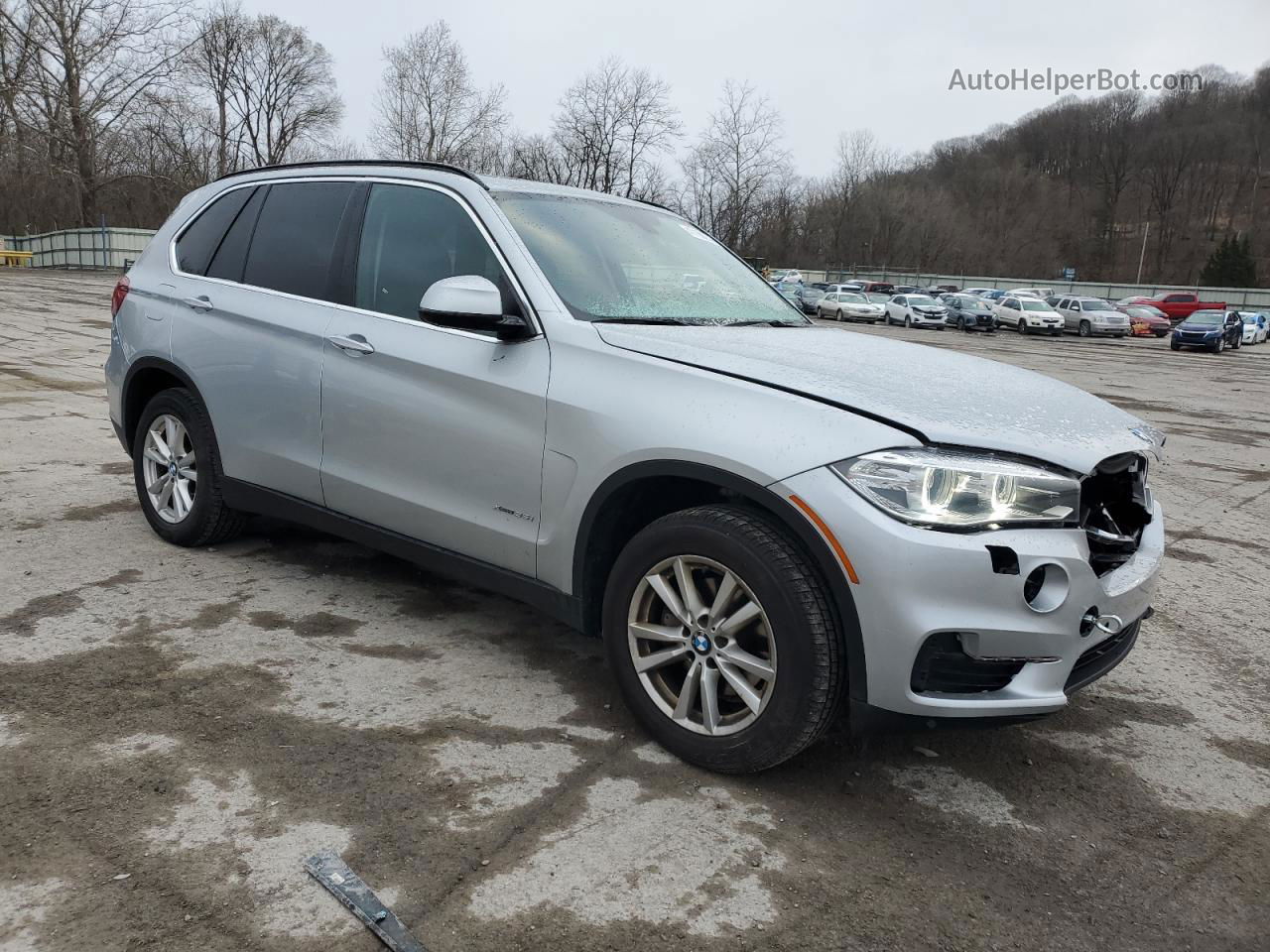 2015 Bmw X5 Xdrive35i Silver vin: 5UXKR0C57F0K52762