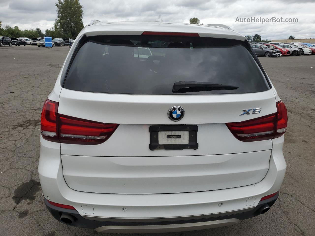 2015 Bmw X5 Xdrive35i White vin: 5UXKR0C57F0K55970