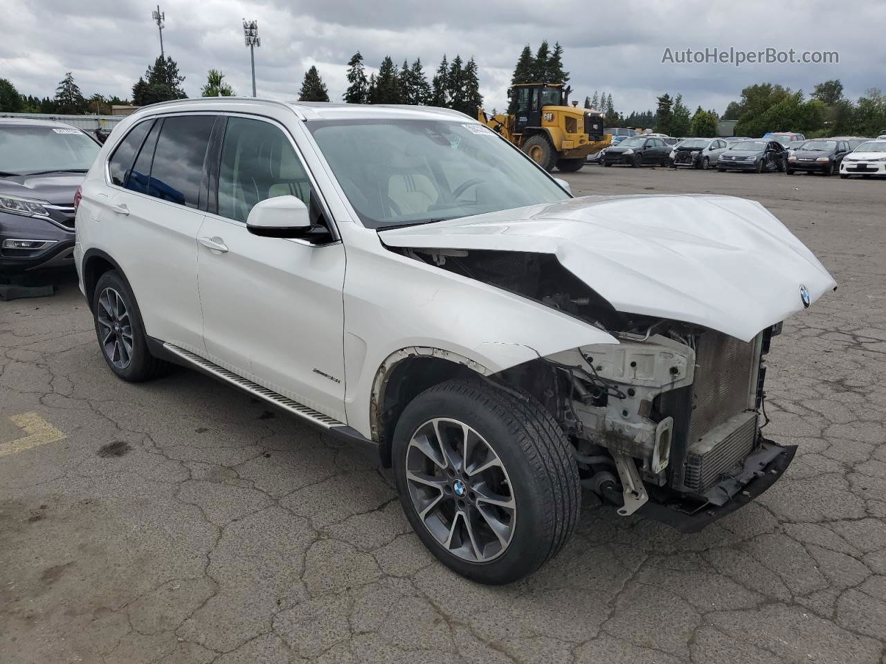 2015 Bmw X5 Xdrive35i White vin: 5UXKR0C57F0K55970