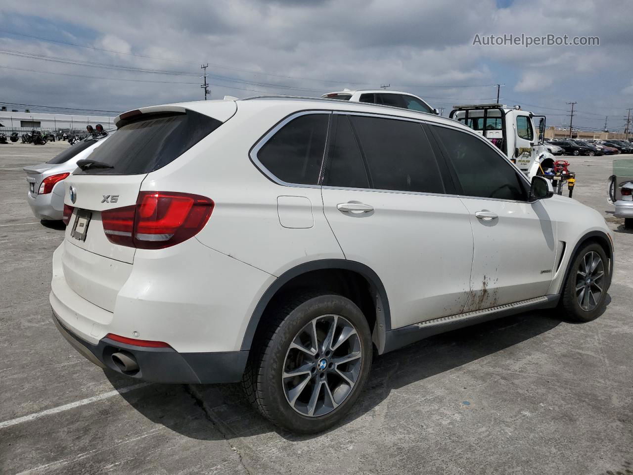 2015 Bmw X5 Xdrive35i White vin: 5UXKR0C57F0K59601