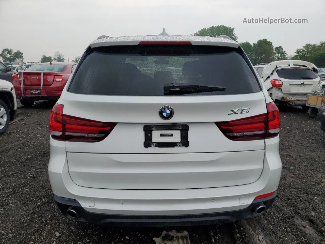 2015 Bmw X5 Xdrive35i White vin: 5UXKR0C57F0K61283