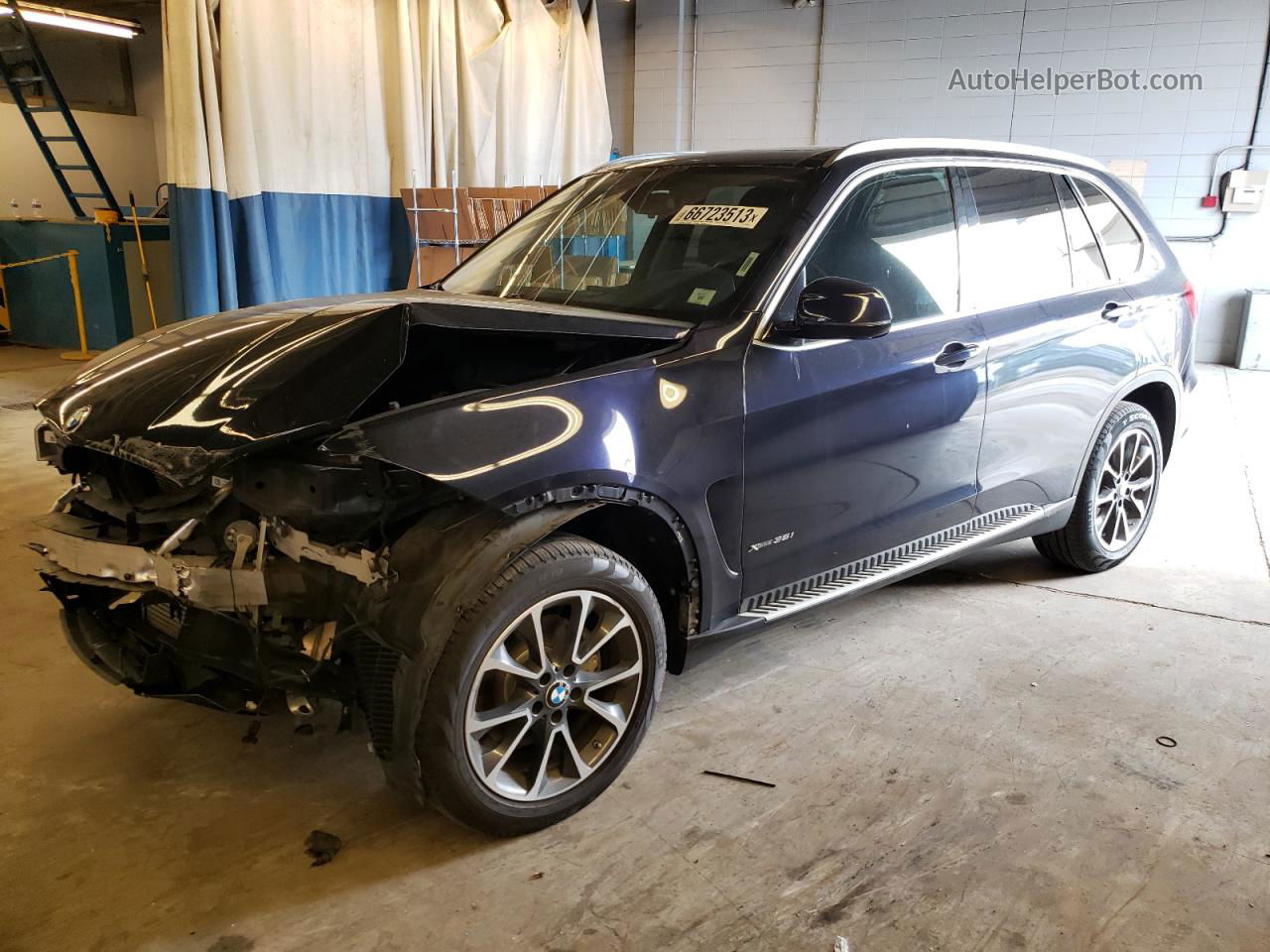 2015 Bmw X5 Xdrive35i Blue vin: 5UXKR0C57F0P04547