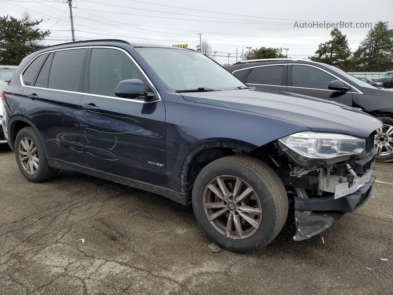 2015 Bmw X5 Xdrive35i Синий vin: 5UXKR0C57F0P16150