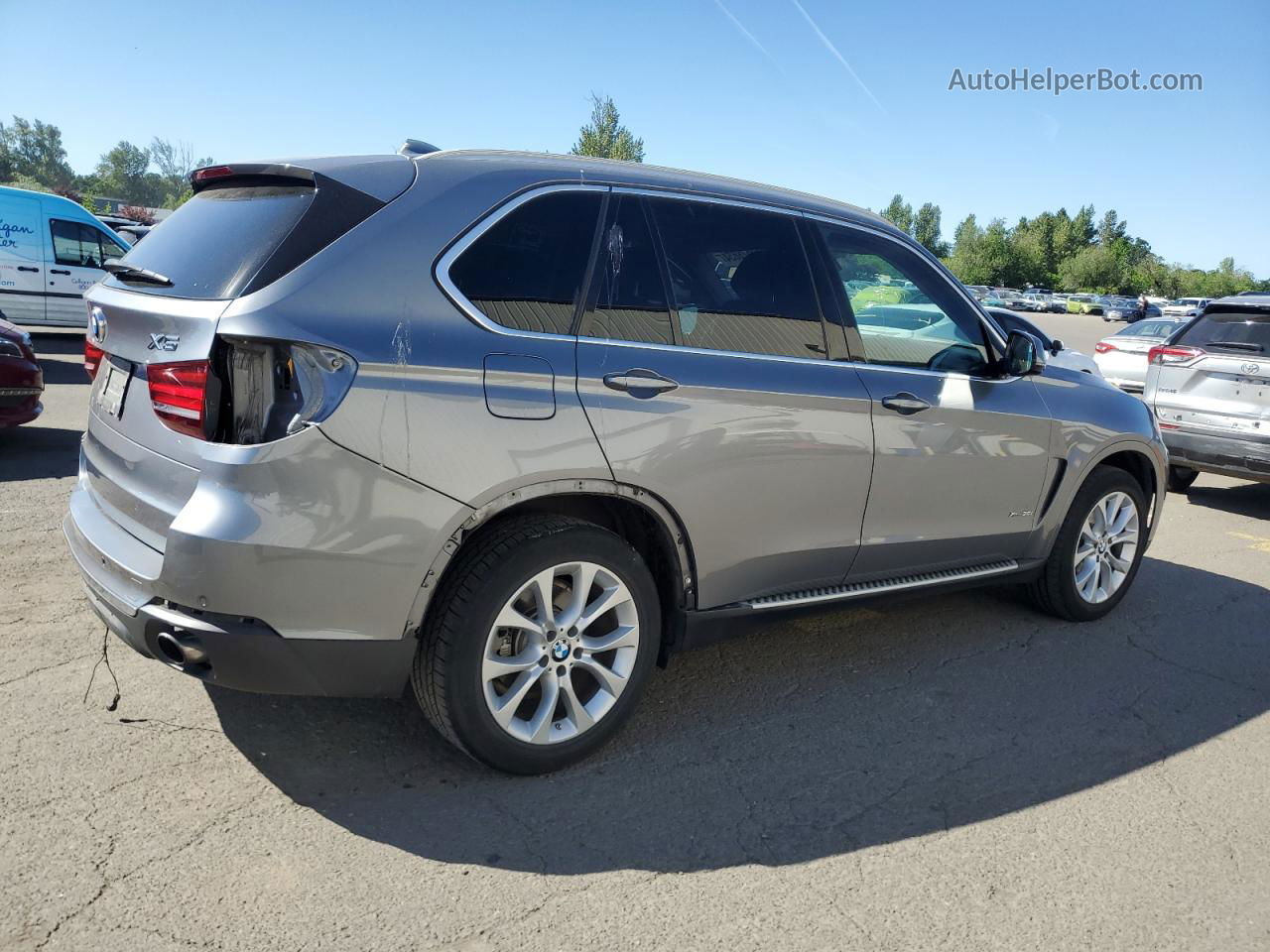 2014 Bmw X5 Xdrive35i Silver vin: 5UXKR0C58E0C28181