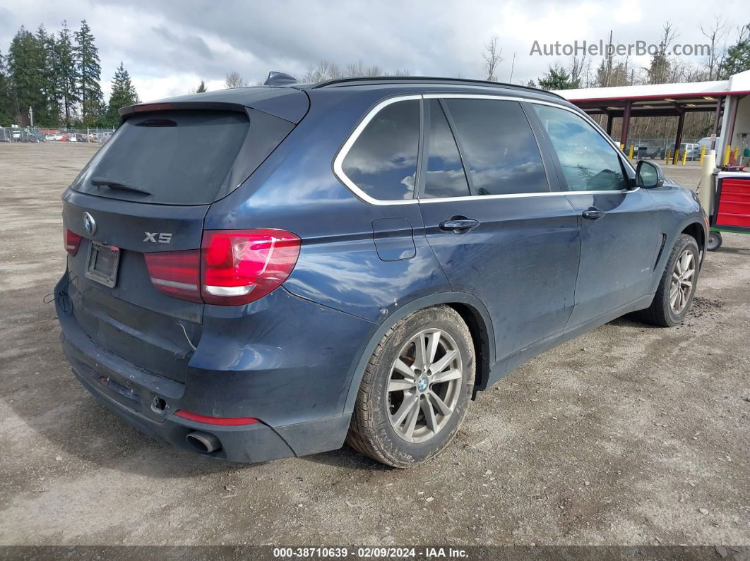 2014 Bmw X5 Xdrive35i Blue vin: 5UXKR0C58E0H25120