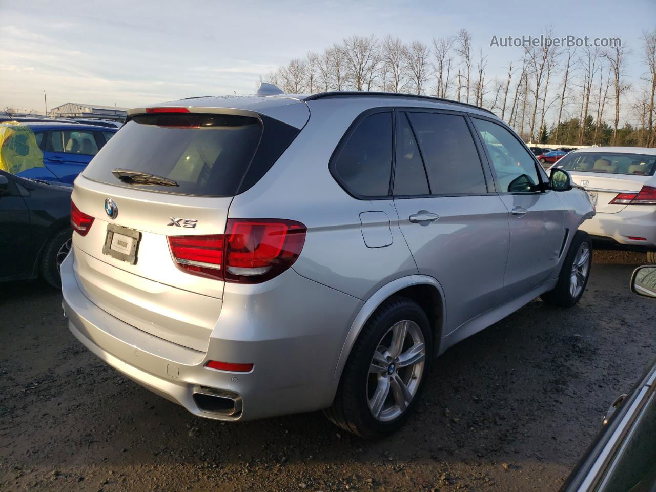 2014 Bmw X5 Xdrive35i Silver vin: 5UXKR0C58E0K48704