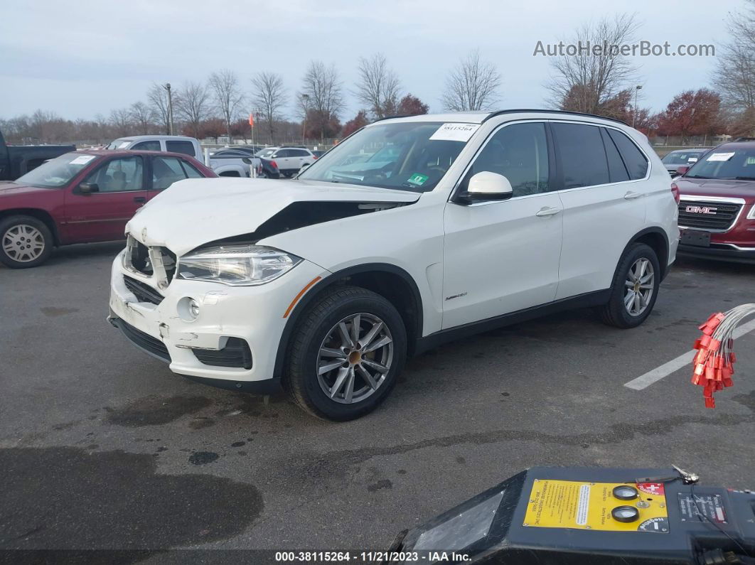 2014 Bmw X5 Xdrive35i White vin: 5UXKR0C58E0K51344