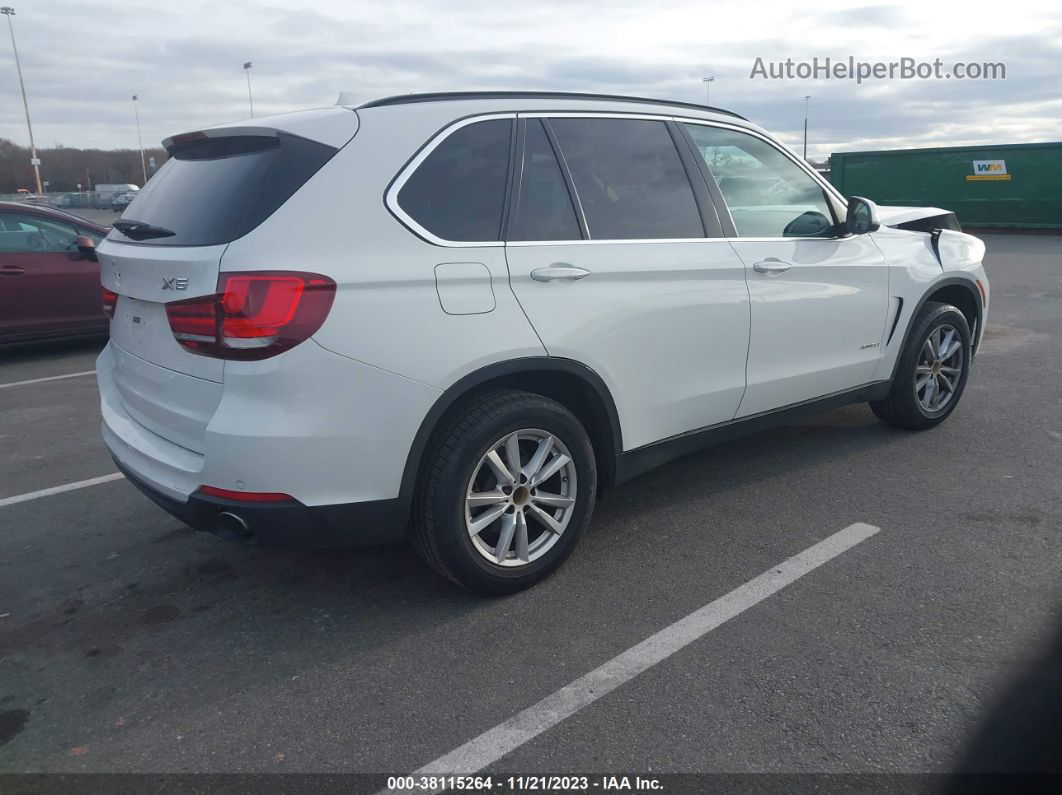 2014 Bmw X5 Xdrive35i White vin: 5UXKR0C58E0K51344