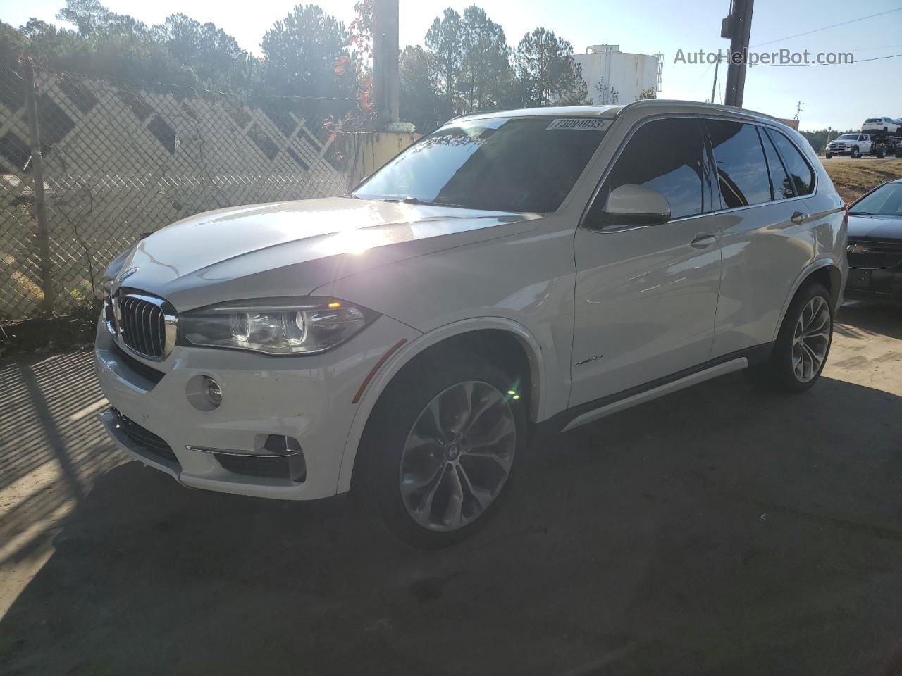 2015 Bmw X5 Xdrive35i White vin: 5UXKR0C58F0P17615