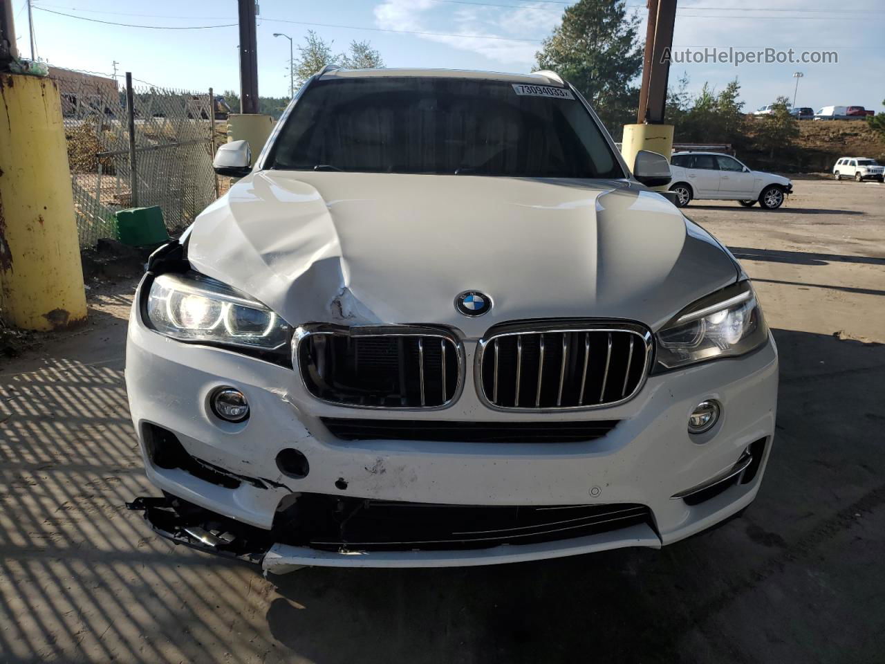 2015 Bmw X5 Xdrive35i White vin: 5UXKR0C58F0P17615