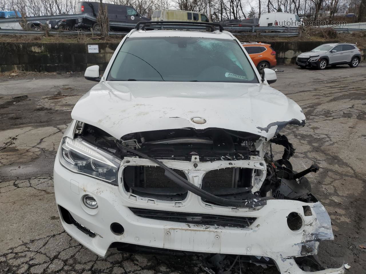 2015 Bmw X5 Xdrive35i White vin: 5UXKR0C58F0P18280