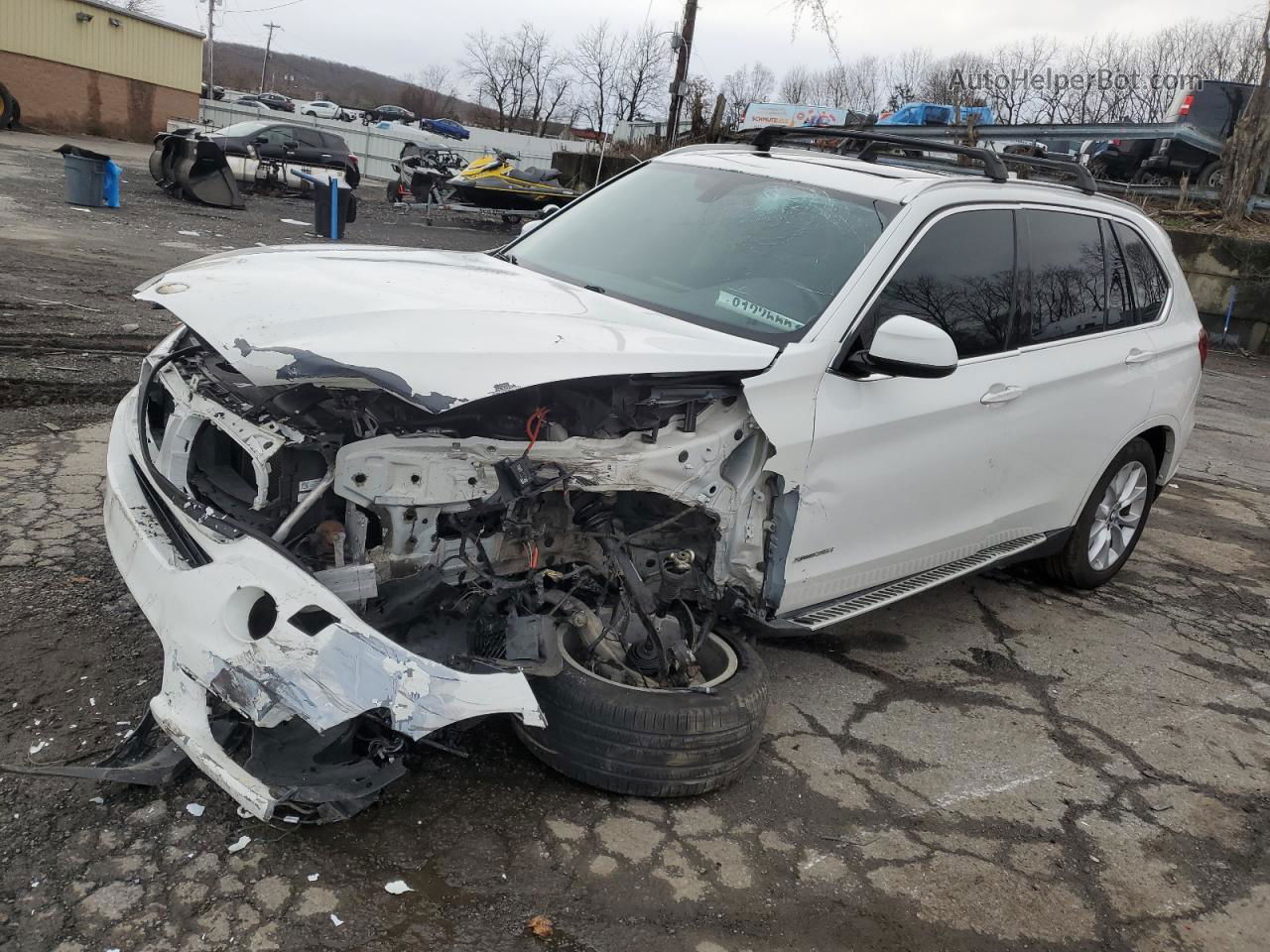 2015 Bmw X5 Xdrive35i White vin: 5UXKR0C58F0P18280