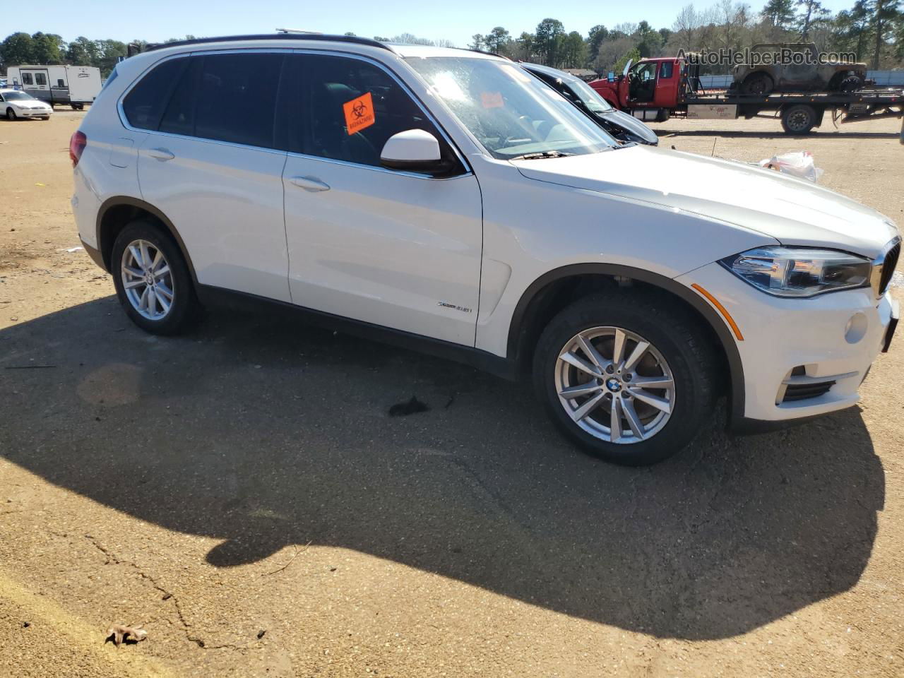 2014 Bmw X5 Xdrive35i White vin: 5UXKR0C59E0K44161