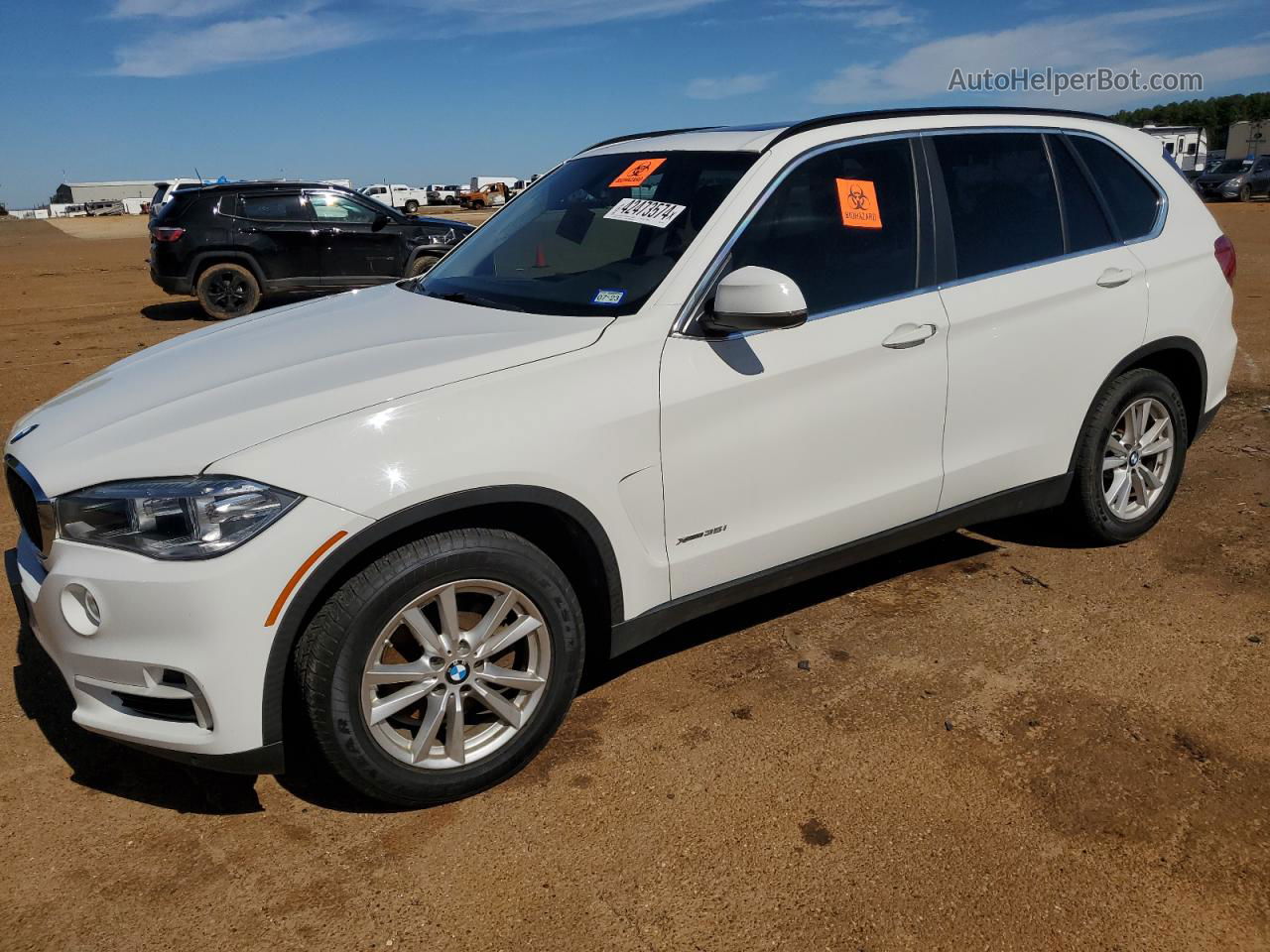 2014 Bmw X5 Xdrive35i White vin: 5UXKR0C59E0K44161