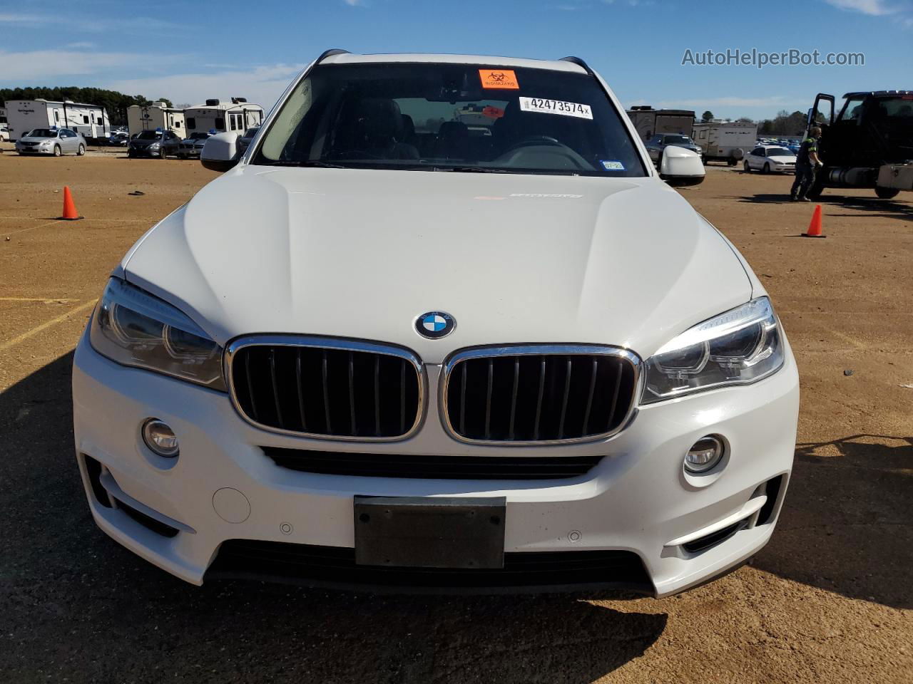 2014 Bmw X5 Xdrive35i White vin: 5UXKR0C59E0K44161