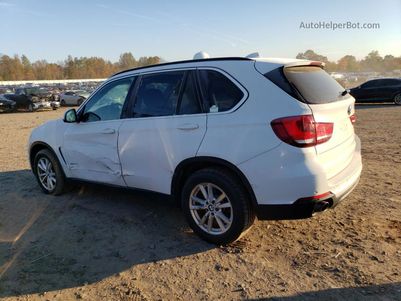 2014 Bmw X5 Xdrive35i White vin: 5UXKR0C59E0K47335