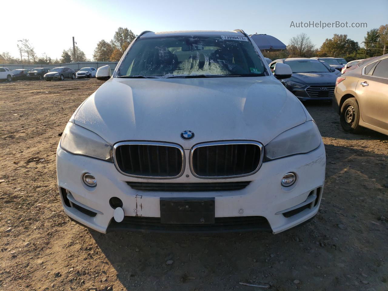 2014 Bmw X5 Xdrive35i White vin: 5UXKR0C59E0K47335