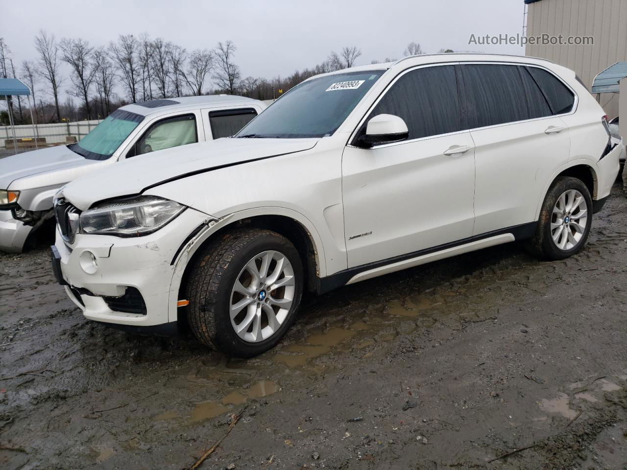 2015 Bmw X5 Xdrive35i White vin: 5UXKR0C59F0K52357