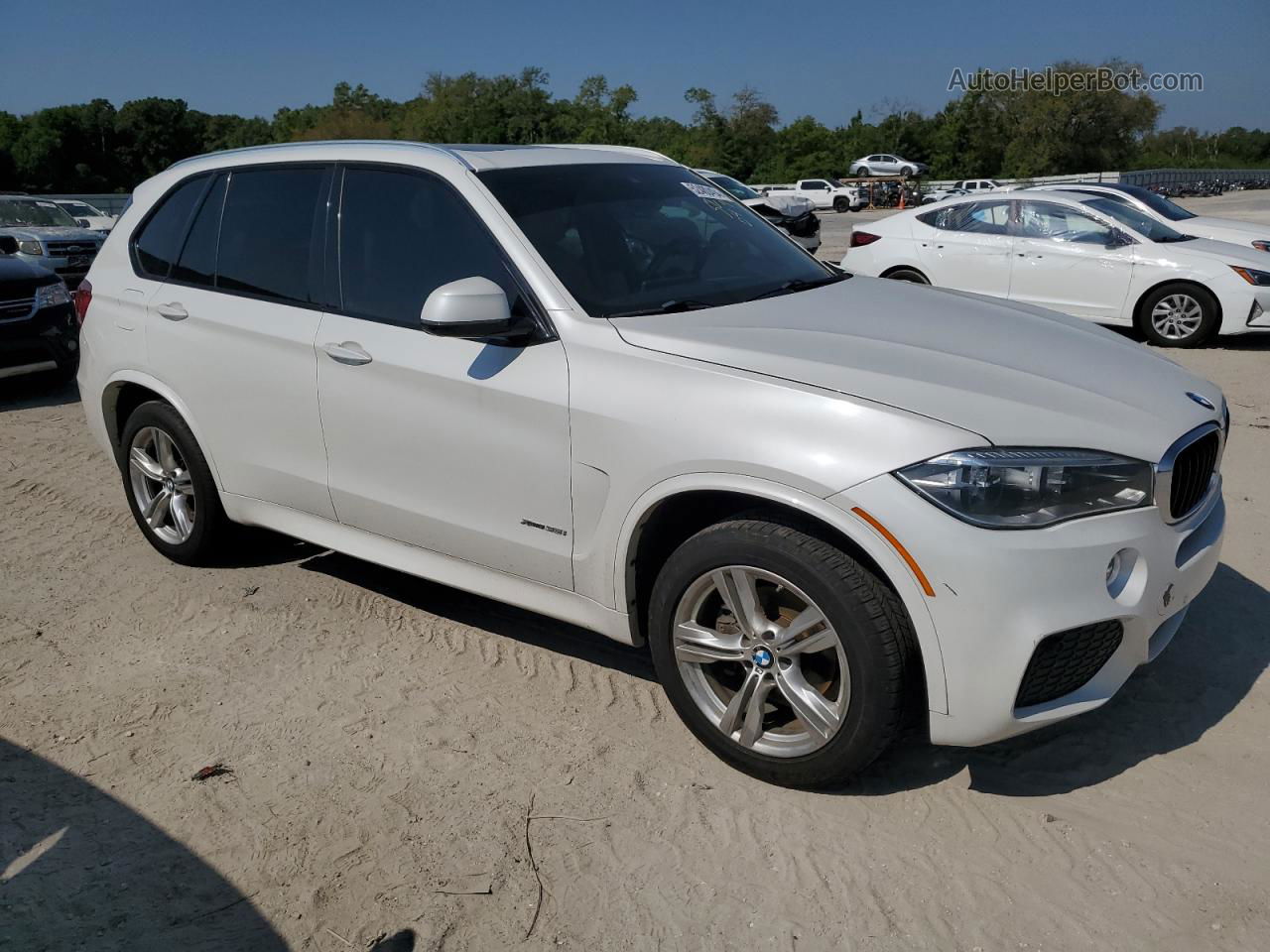 2015 Bmw X5 Xdrive35i White vin: 5UXKR0C59F0P01357