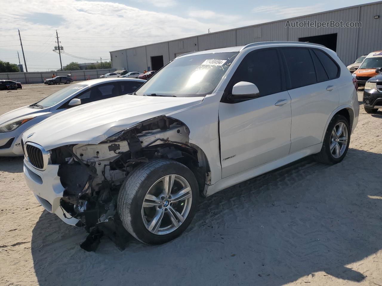 2015 Bmw X5 Xdrive35i White vin: 5UXKR0C59F0P01357