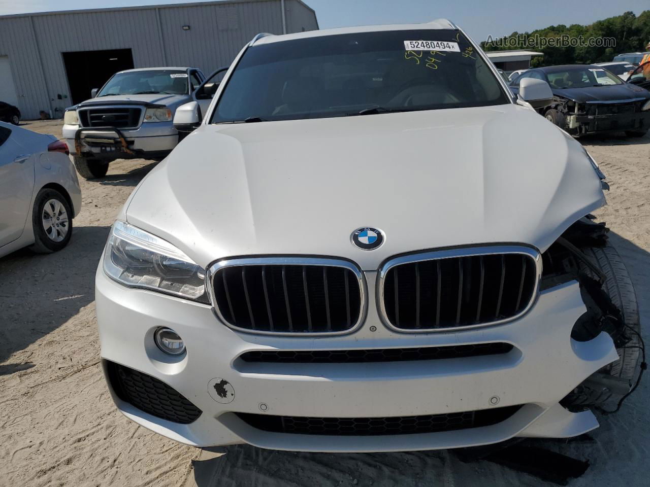 2015 Bmw X5 Xdrive35i White vin: 5UXKR0C59F0P01357