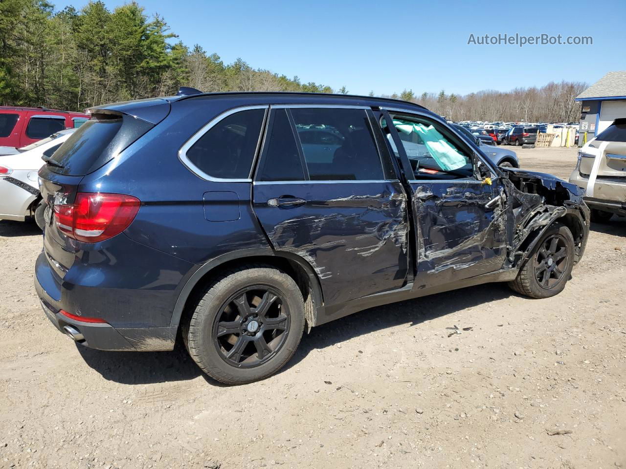 2015 Bmw X5 Xdrive35i Синий vin: 5UXKR0C59F0P08325